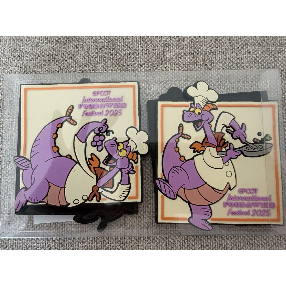 Disney Parks Epcot Festival of Arts 2025 Figment 4-Piece Coaster Set NWT